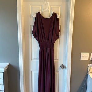 KOH KOH Womens Split Sleeves Elegant Cocktail Long Maxi Dress - Large